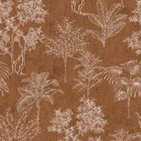Galerie DWP0361-07 Floating Foliage Orange Wallpaper