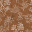 Galerie DWP0361-07 Zen Floating Foliage Orange Wallpaper DWP0361-07 Orange Wallpaper
