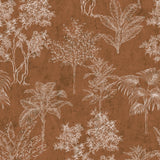 Galerie DWP0361-07 Zen Floating Foliage Orange Wallpaper DWP0361-07 Orange Wallpaper