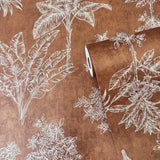 Galerie DWP0361-07 Zen Floating Foliage Orange Wallpaper DWP0361-07 Orange Wallpaper