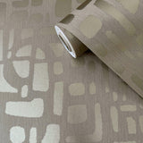 Galerie DWP0364-01 Zen Chunky Geo Gold Wallpaper DWP0364-01 Gold Wallpaper