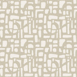 Galerie DWP0364-02 Zen Chunky Geo Cream Wallpaper DWP0364-02 Cream Wallpaper