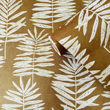 Galerie DWP0365-04 Zen Tumbling Leaf Gold Wallpaper DWP0365-04 Gold Wallpaper