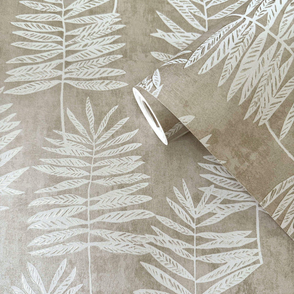 Galerie DWP0365-05 Zen Tumbling Leaf Silver Grey Wallpaper DWP0365-05 Silver Grey Wallpaper