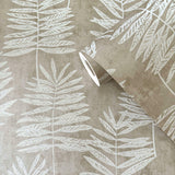 Galerie DWP0365-05 Zen Tumbling Leaf Silver Grey Wallpaper DWP0365-05 Silver Grey Wallpaper