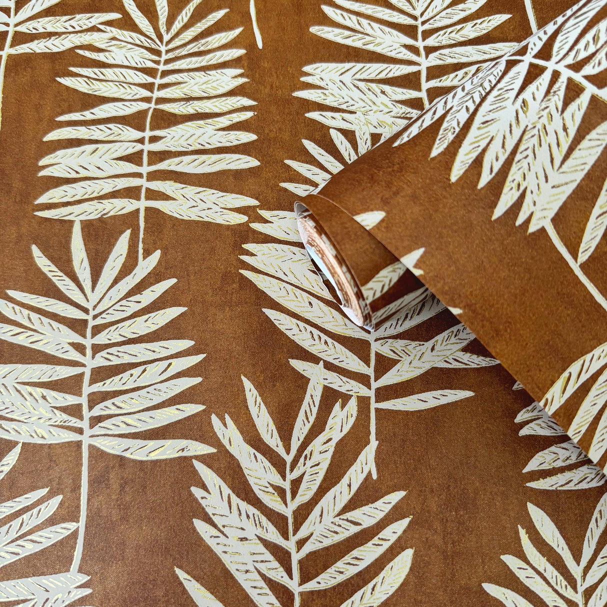 Galerie DWP0365-06 Zen Tumbling Leaf Orange Wallpaper DWP0365-06 Orange Wallpaper