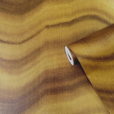 Galerie DWP0367-03 Zen Cloudy Stripe Gold Wallpaper DWP0367-03 Gold Wallpaper