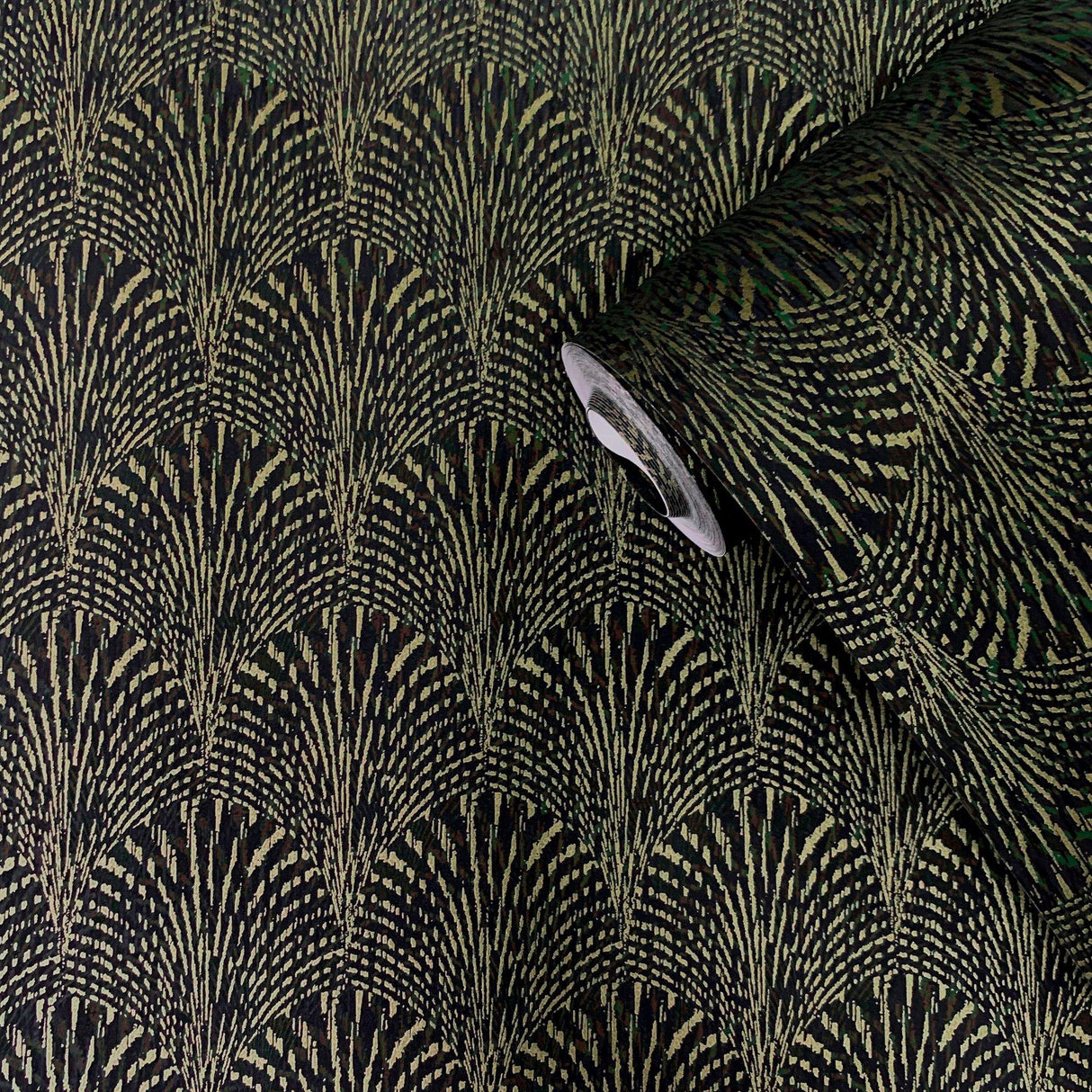 Galerie F-AF7006 Boutique Fan Green Wallpaper F-AF7006 Green Wallpaper