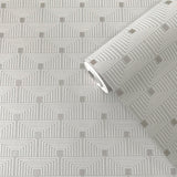 Galerie F-PL3002 Boutique Geo Key Silver Grey Wallpaper F-PL3002 Silver Grey Wallpaper