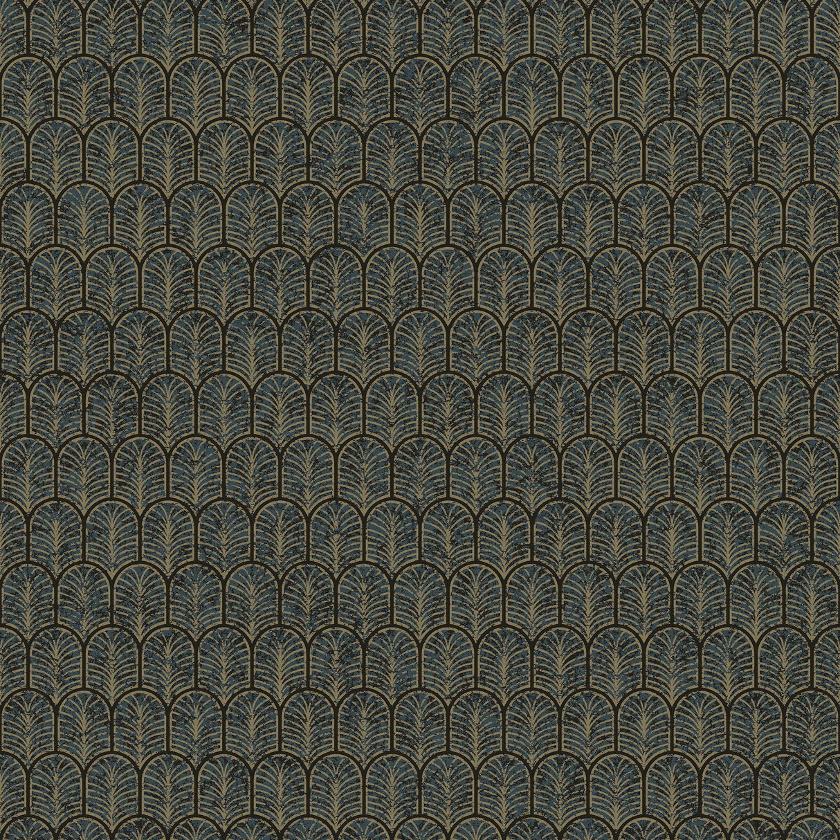 Galerie F-VL6007 Lustre Geo Arch Blue Wallpaper F-VL6007 Blue Wallpaper