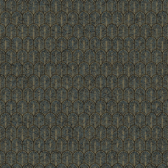 Galerie F-VL6007 Lustre Geo Arch Blue Wallpaper F-VL6007 Blue Wallpaper