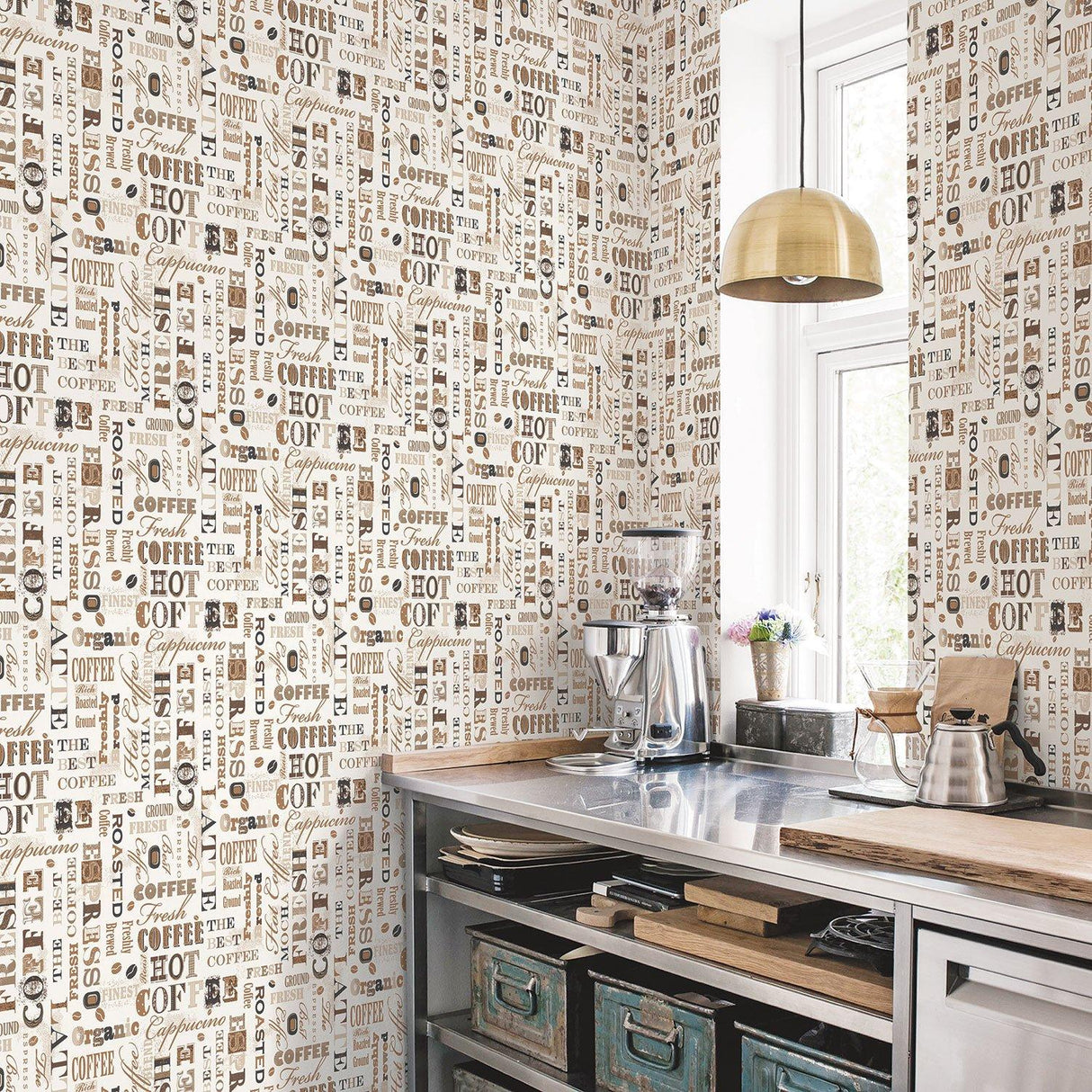 Galerie G12052 Kitchen Recipes Novelty Bronze Brown Wallpaper G12052 Bronze Brown Wallpaper