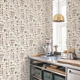 Galerie G12052 Kitchen Recipes Novelty Bronze Brown Wallpaper G12052 Bronze Brown Wallpaper