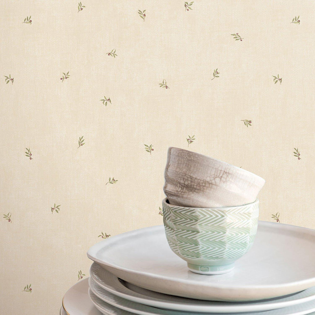 Galerie G12121 Kitchen Recipes Tree Leaf Cream Wallpaper G12121 Cream Wallpaper