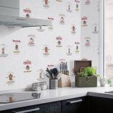 Galerie G12240 Kitchen Recipes Novelty Silver Grey Wallpaper G12240 Silver Grey Wallpaper