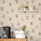 Galerie G12241 Kitchen Recipes Novelty Beige Wallpaper G12241 Beige Wallpaper