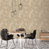 Galerie G12259 Kitchen Recipes Tile Brick Stone Beige Wallpaper G12259 Beige Wallpaper