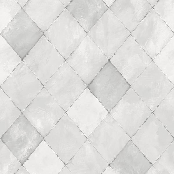 Galerie G12260 Tile Brick Stone Silver Grey Wallpaper