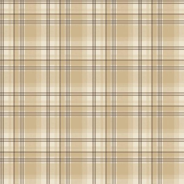 Galerie G12270 Check Plaid Bronze Brown Wallpaper