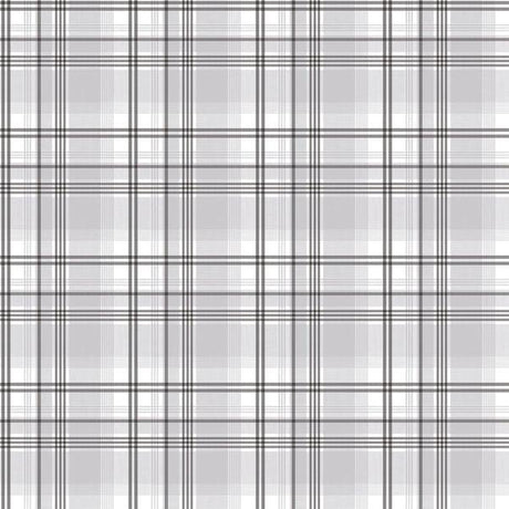 Galerie G12275 Check Plaid Silver Grey Wallpaper