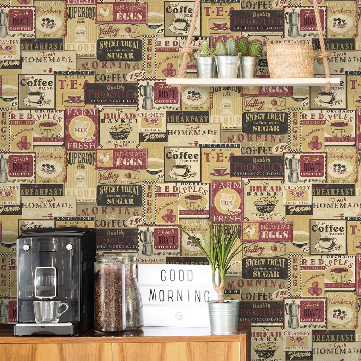 Galerie G12297 Kitchen Recipes Novelty Red Wallpaper G12297 Red Wallpaper