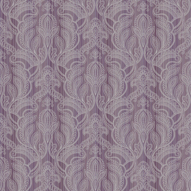 Galerie G34147 Nordic Elements Damask Purple Lilac Wallpaper G34147 Purple Lilac Wallpaper