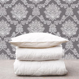 Galerie G56274 Nordic Elements Damask Black Wallpaper G56274 Black Wallpaper