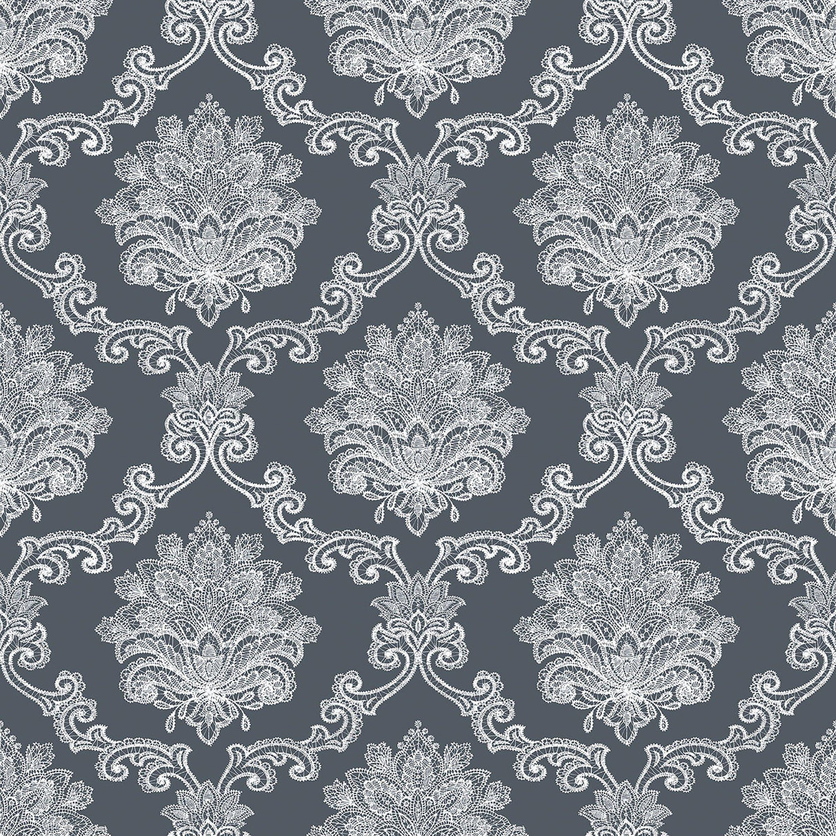 Galerie G56274 Nordic Elements Damask Black Wallpaper G56274 Black Wallpaper