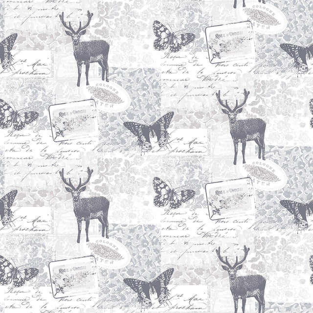 Galerie G56296 Nordic Elements Motif Silver Grey Wallpaper G56296 Silver Grey Wallpaper