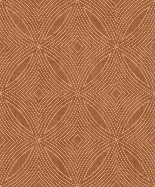 Galerie G67724 Special FX Metallic Spiral Orange Wallpaper G67724 Orange Wallpaper