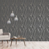 Galerie G67737 Special FX 2 Glitter Ribbons Bronze Brown Wallpaper G67737 Bronze Brown Wallpaper