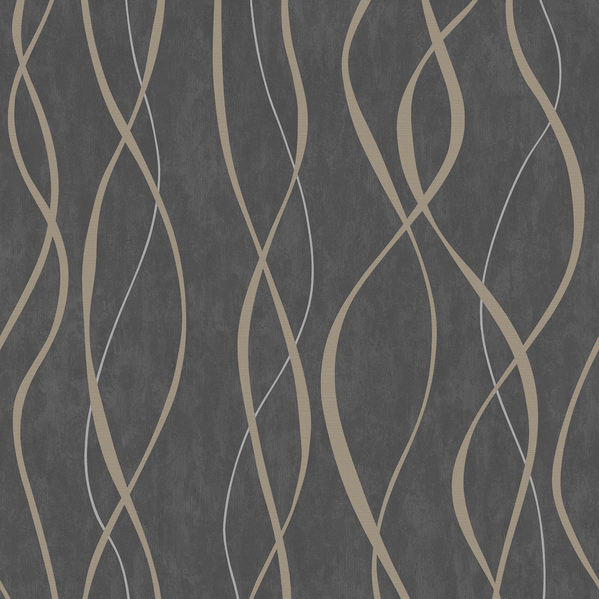 Galerie G67737 Special FX 2 Glitter Ribbons Bronze Brown Wallpaper G67737 Bronze Brown Wallpaper