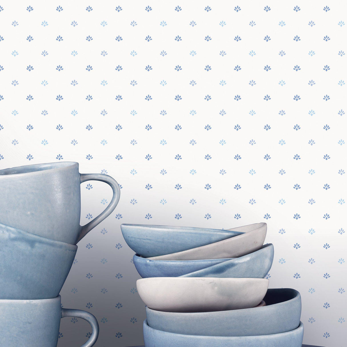 Galerie G67898 Miniatures 2 Mini Fan Motif Blue Wallpaper G67898 Blue Wallpaper