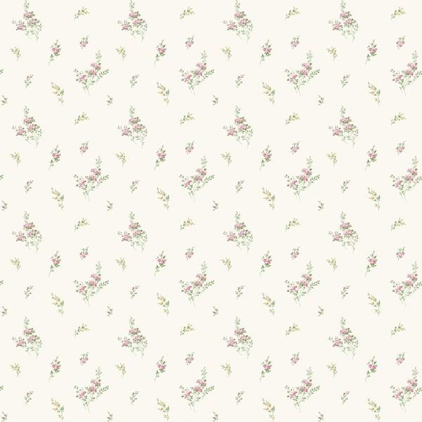 Galerie G67918 Small Floral Sprig White Wallpaper