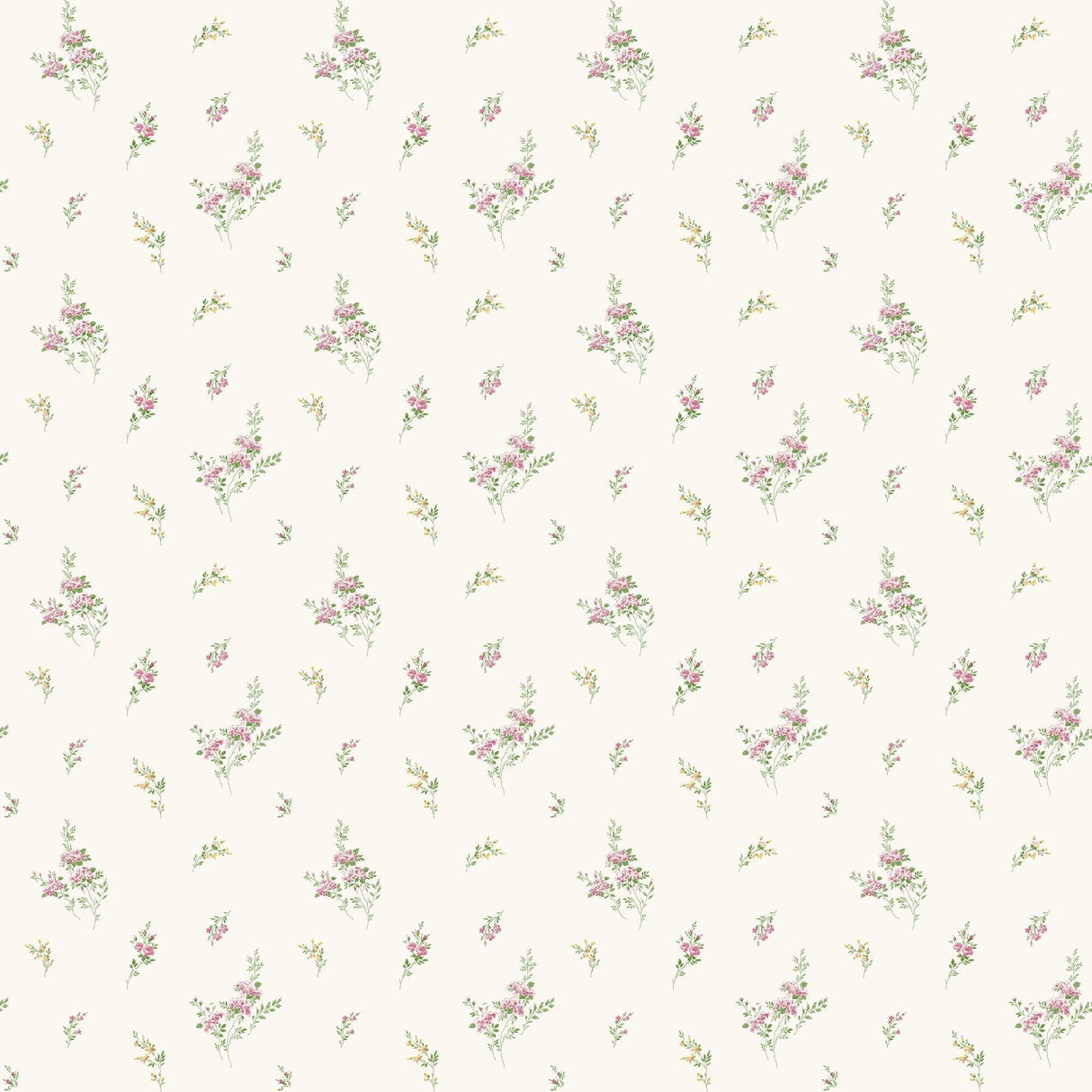 Galerie G67918 Miniatures 2 Small Floral Sprig White Wallpaper G67918 White Wallpaper
