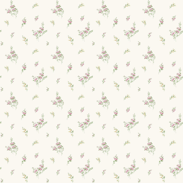 Galerie G67918 Miniatures 2 Small Floral Sprig White Wallpaper G67918 White Wallpaper