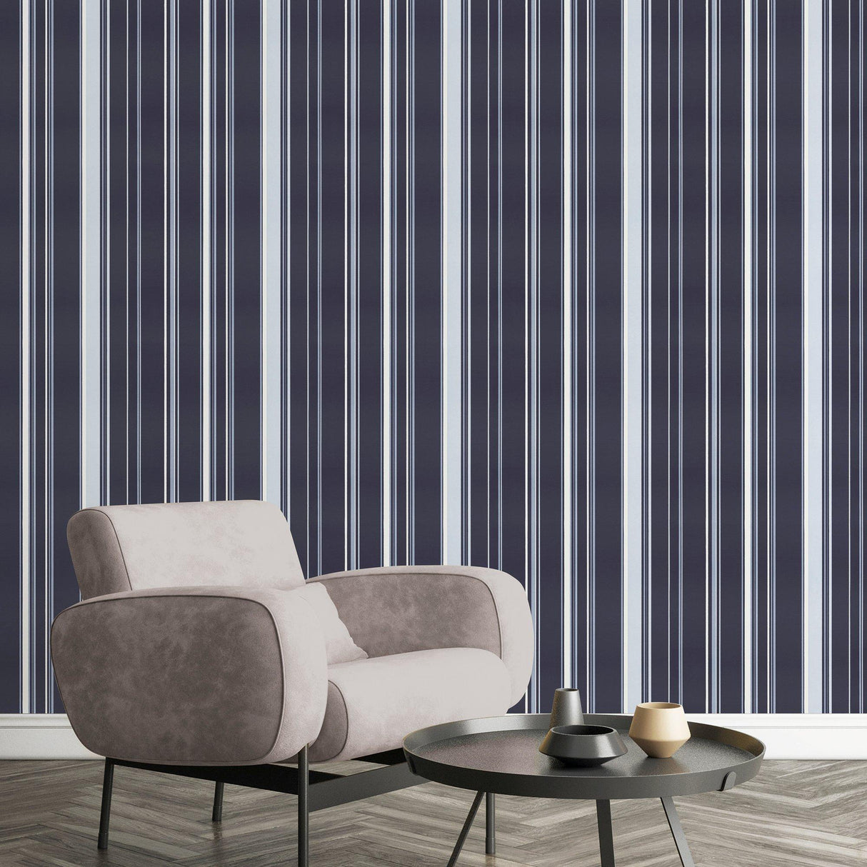 Galerie G68056 Smart Stripes 3 Casual Stripe Blue Wallpaper G68056 Blue Wallpaper