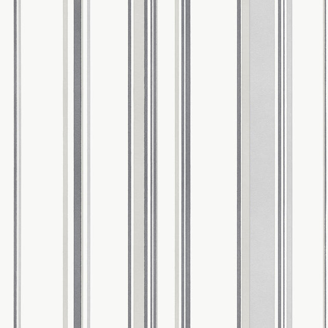 Galerie G68055 Smart Stripes 3 Casual Stripe Silver Grey Wallpaper G68055 Silver Grey Wallpaper