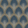 Galerie G68083 Nouveau Scallop Blue Wallpaper