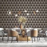 Galerie G68087 Special FX 2 Nouveau Scallop Bronze Brown Wallpaper G68087 Bronze Brown Wallpaper