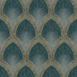 Galerie G68085 Special FX 2 Nouveau Scallop Green Wallpaper G68085 Green Wallpaper