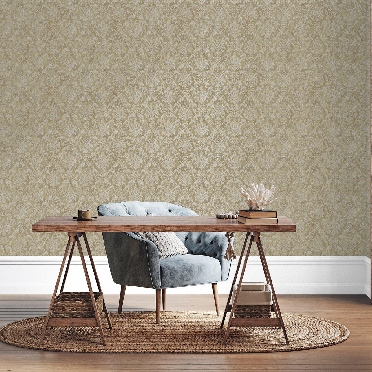 Galerie G68089 Special FX 2 Special Damask Gold Wallpaper G68089 Gold Wallpaper