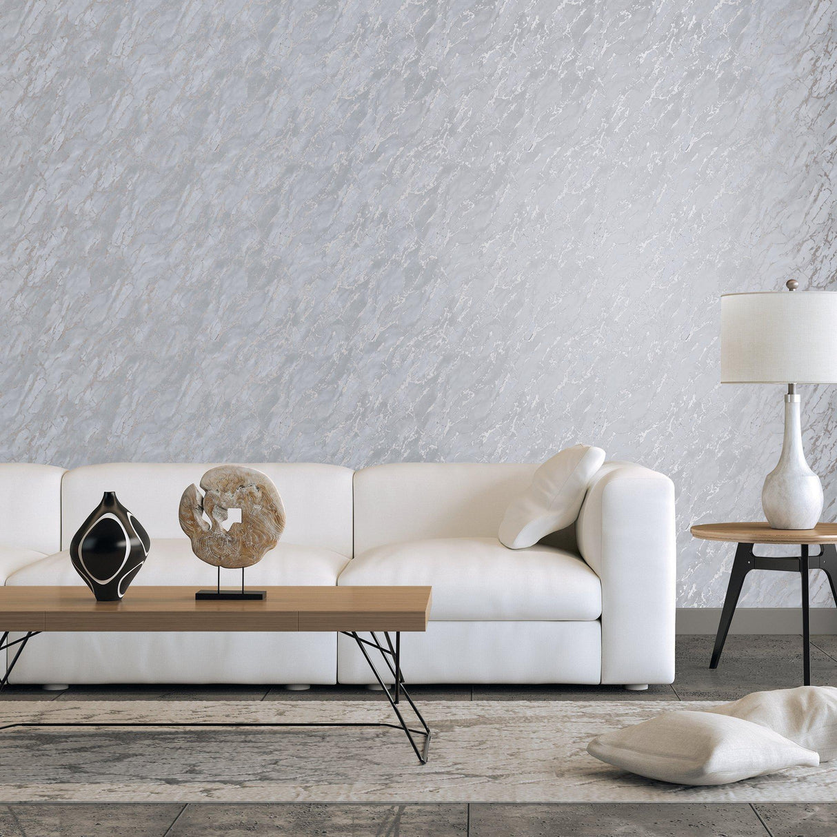 Galerie G68094 Special FX 2 Special Marble Silver Grey Wallpaper G68094 Silver Grey Wallpaper