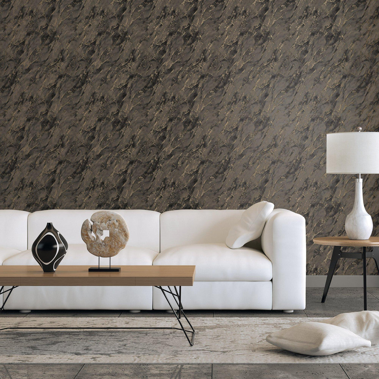 Galerie G68097 Special FX 2 Special Marble Bronze Brown Wallpaper G68097 Bronze Brown Wallpaper