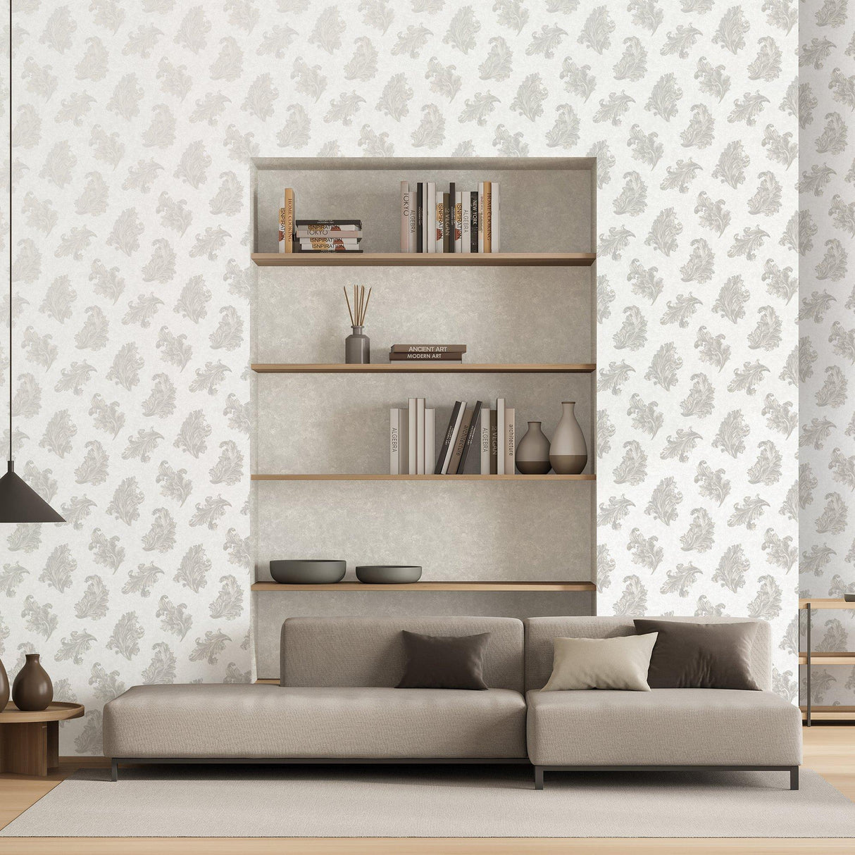 Galerie G68661 Palazzo 2 Acanthus Silver Grey Wallpaper G68661 Silver Grey Wallpaper