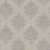 Galerie G68669 Medallion Damask Silver Grey Wallpaper