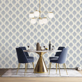 Galerie G68671 Palazzo 2 Medallion Damask Blue Wallpaper G68671 Blue Wallpaper