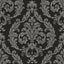 Galerie G68676 Silk Damask Black Wallpaper