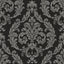 Galerie G68676 Palazzo 2 Silk Damask Black Wallpaper G68676 Black Wallpaper