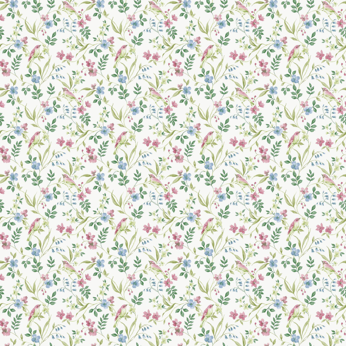 Galerie G68714 Miniatures 3 Garden Bird Green Wallpaper G68714 Green Wallpaper